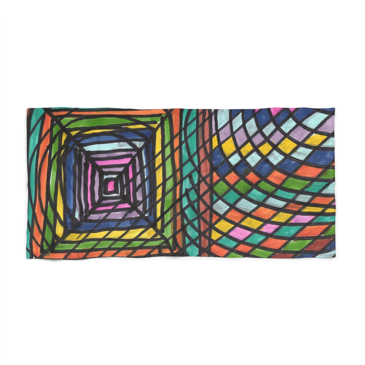 Art 3 Beach Towel from Collection C by LuisFe