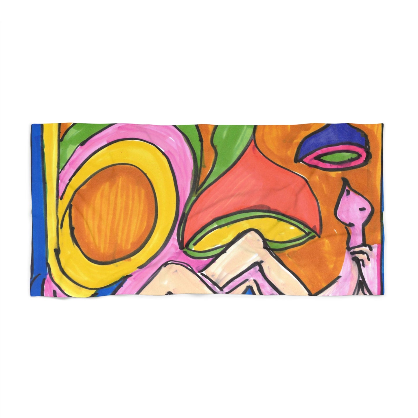 Art 13 Beach Towel from Collection C by LuisFe