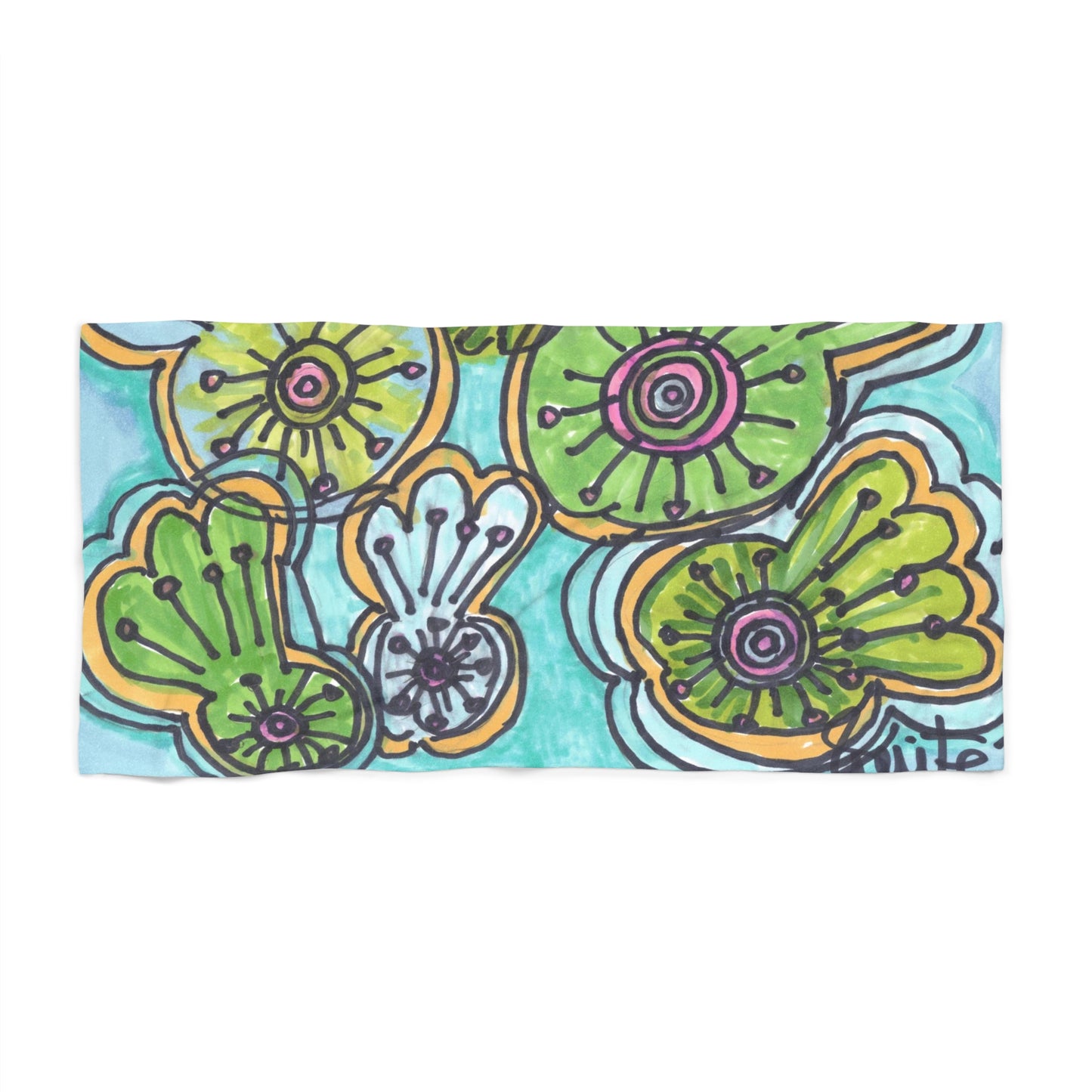 Art 12 Beach Towel from Collection B by LuisFe