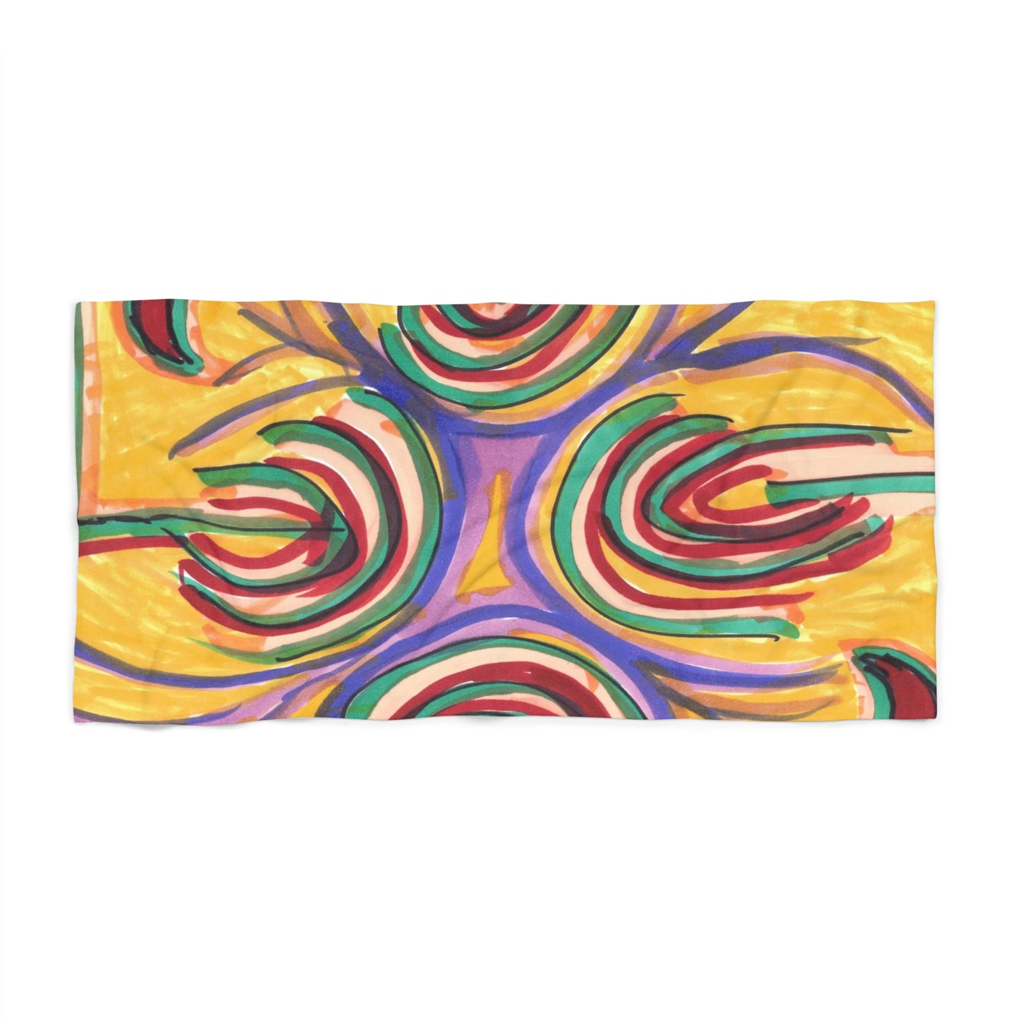 Art 5 Beach Towel from Collection B by LuisFe