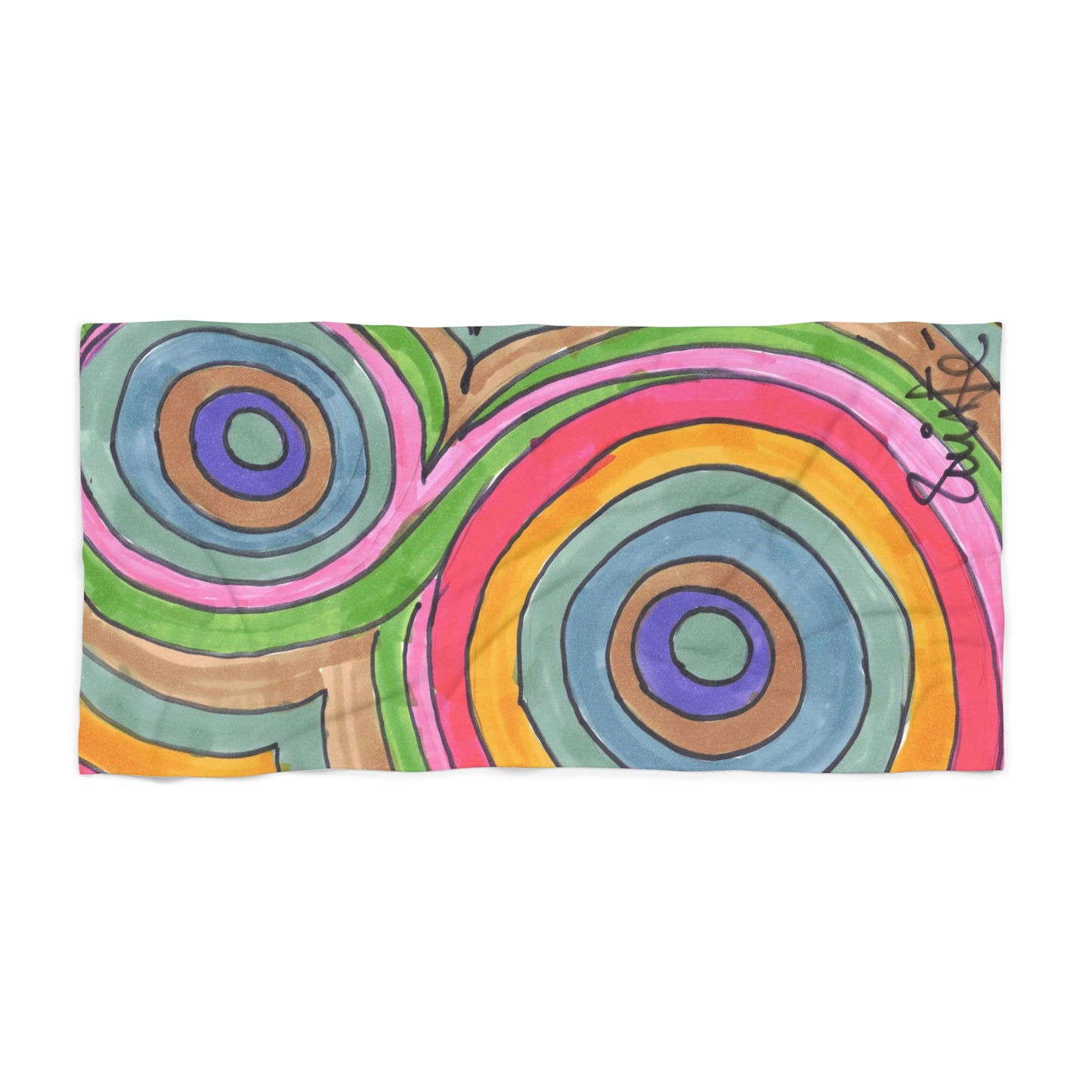 Art 11 Beach Towel from Collection B by LuisFe