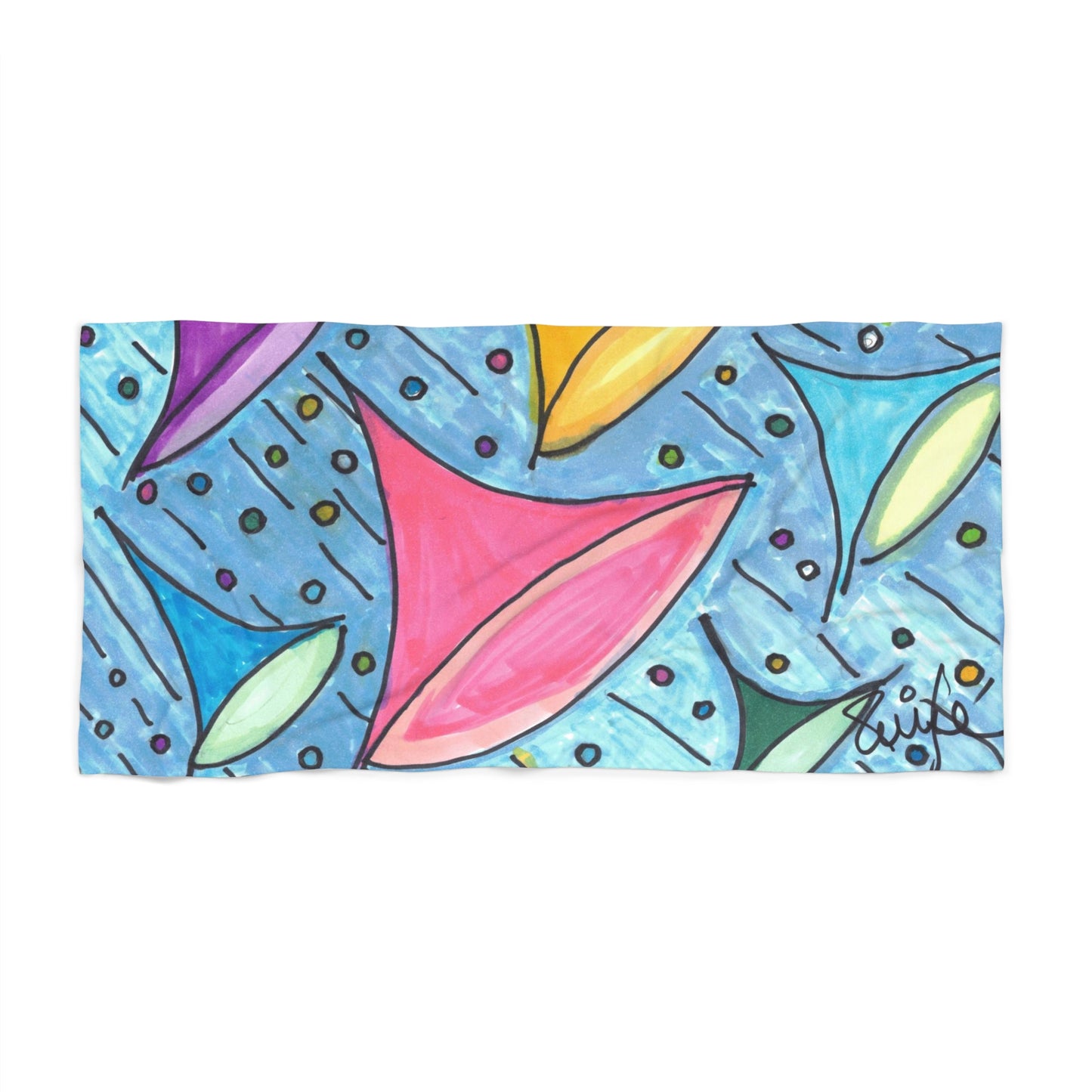 Art 8 Beach Towel from Collection A by LuisFe