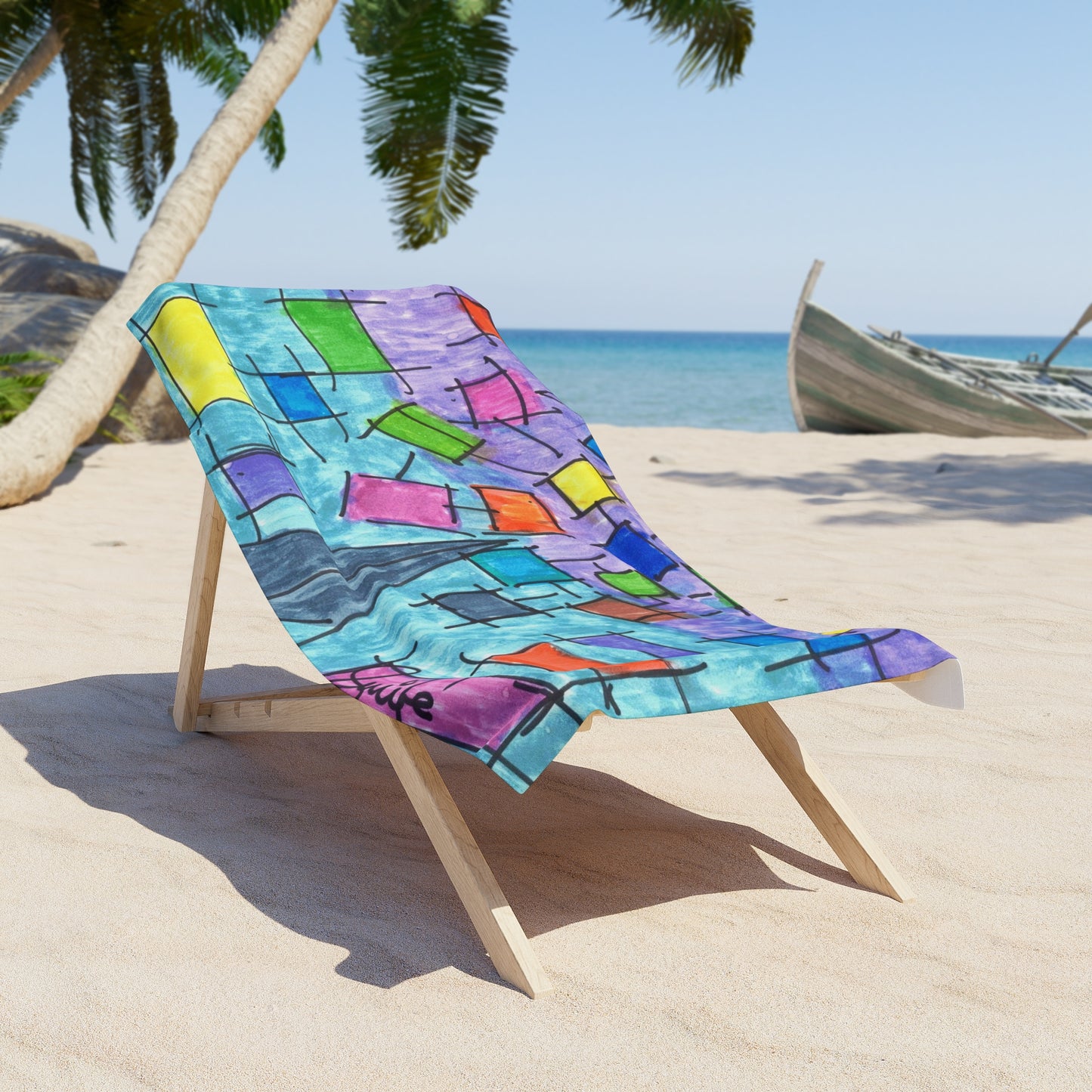 Art 3 Beach Towel from Collection B by LuisFe