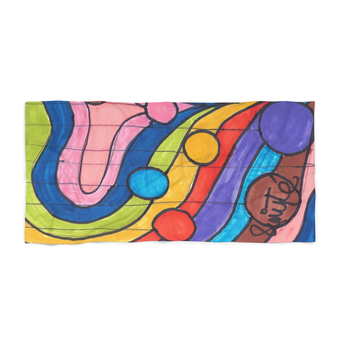 Art 10 Beach Towel from Collection B by LuisFe