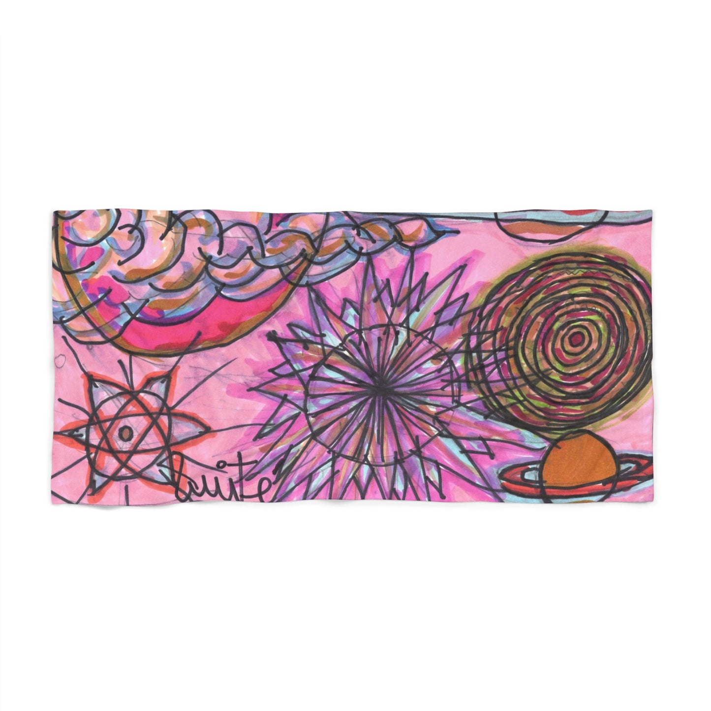 Art 7 Beach Towel from Collection B by LuisFe