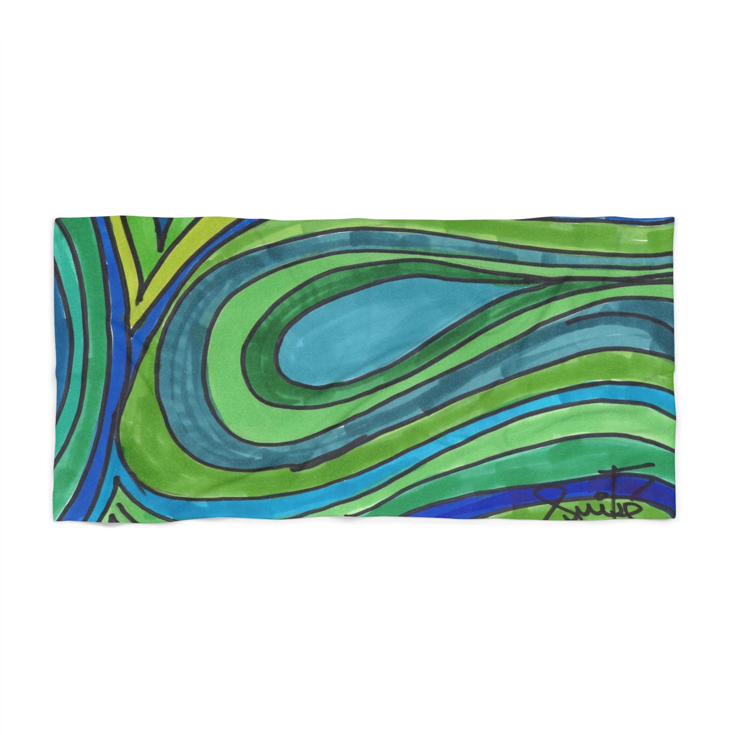 Art 11 Beach Towel from Collection A by LuisFe