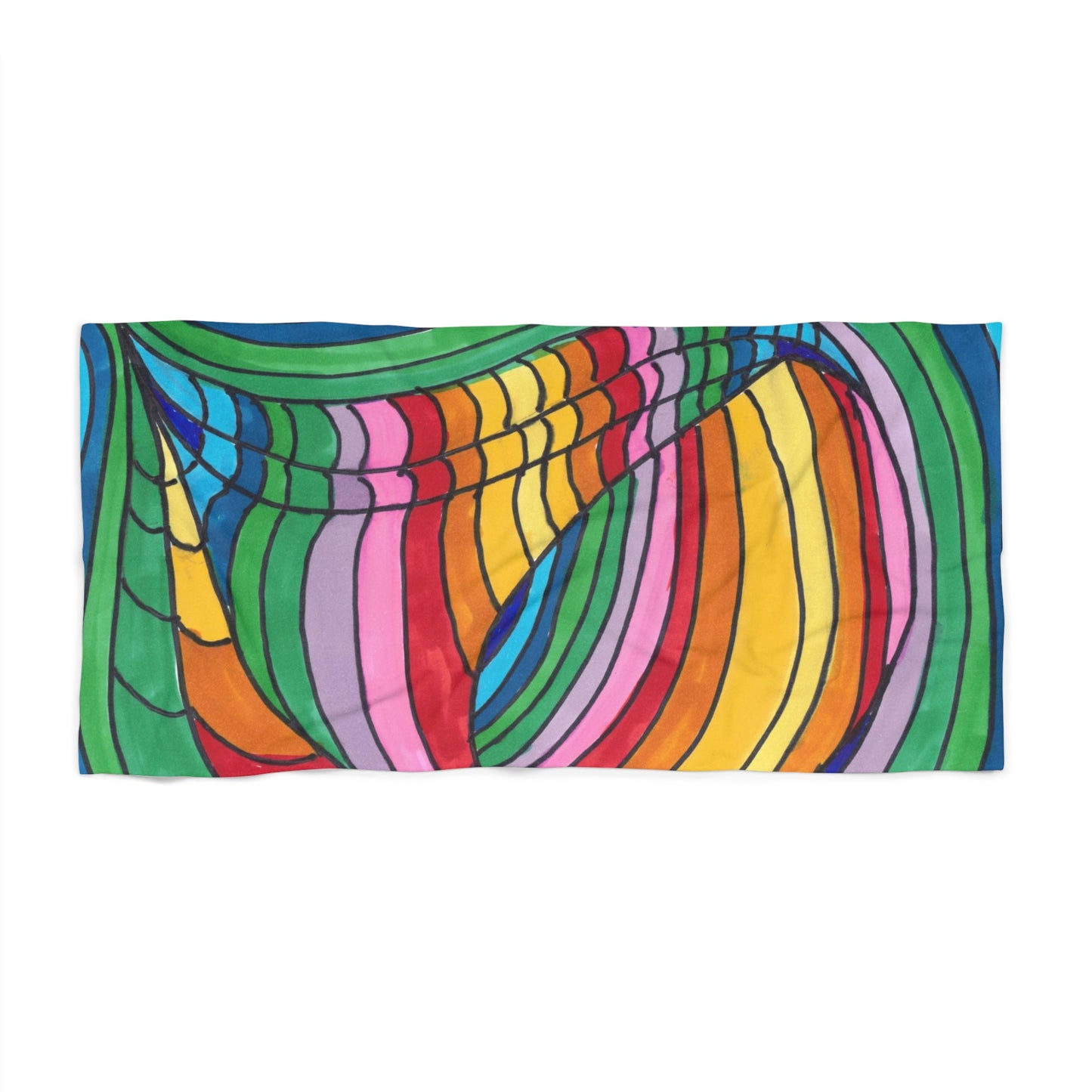 Art 14 Beach Towel from Collection C by LuisFe