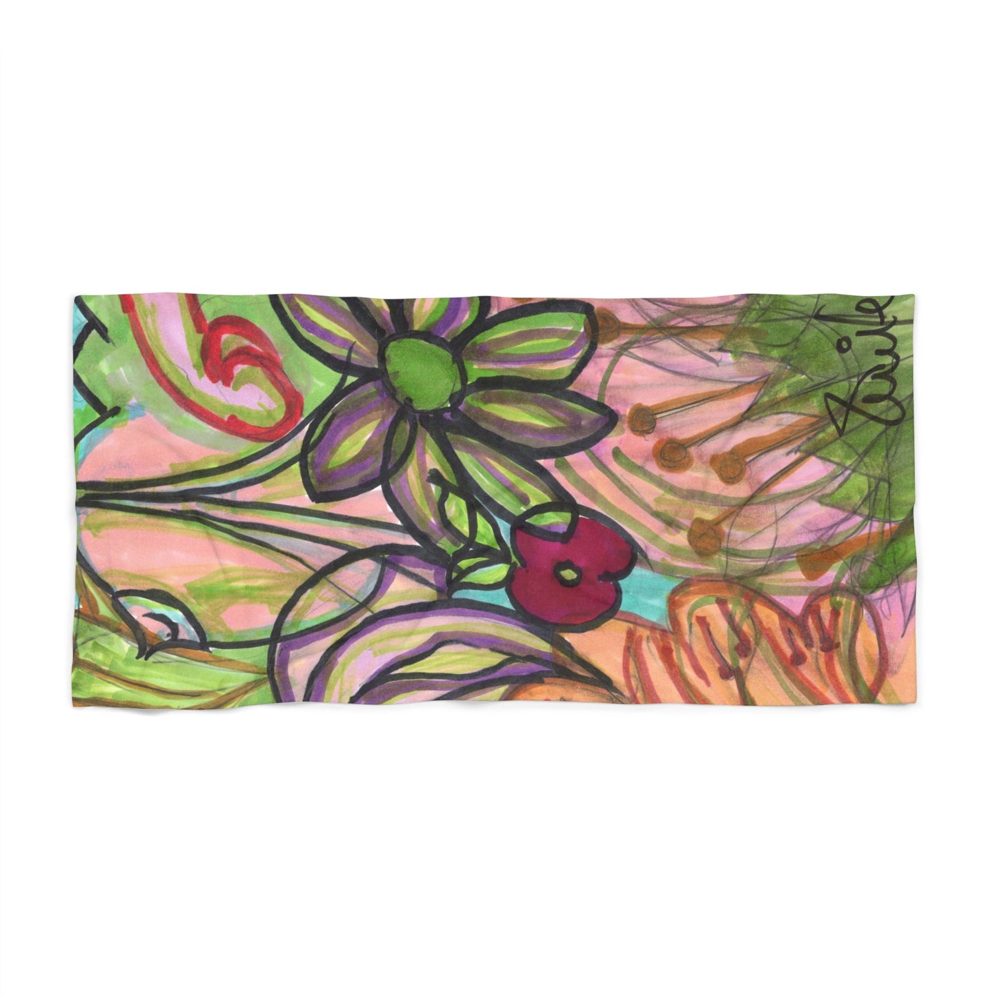 Art 3 Beach Towel from Collection A by LuisFe