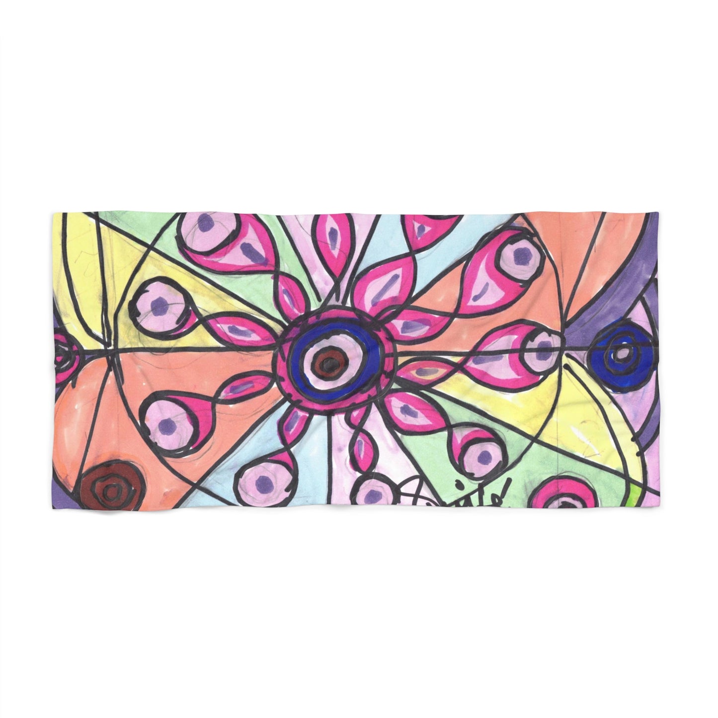 Art 6 Beach Towel from Collection A by LuisFe