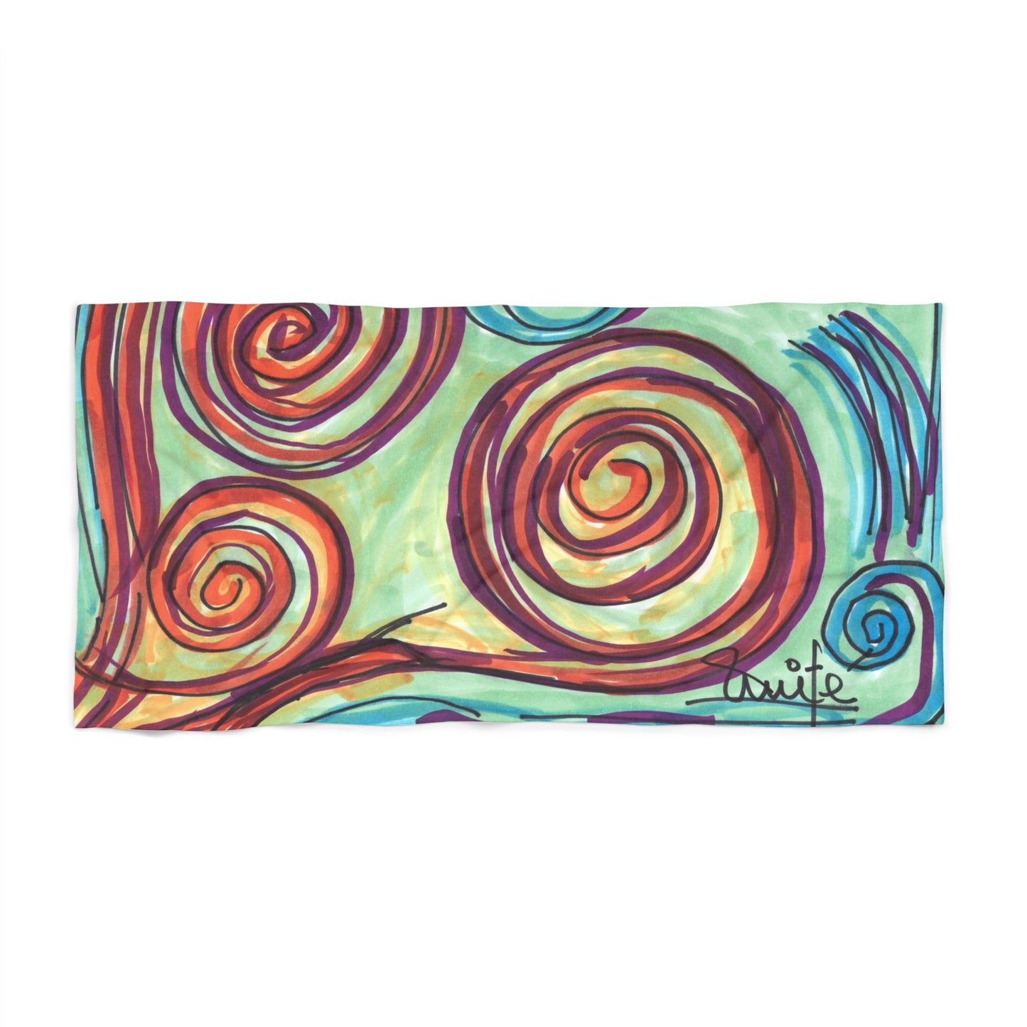 Art 6 Beach Towel from Collection B by LuisFe