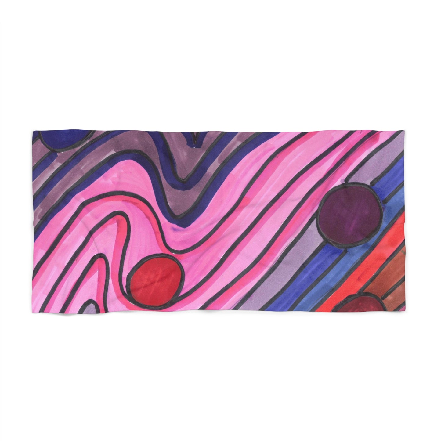 Art 2 Beach Towel from Collection C by LuisFe