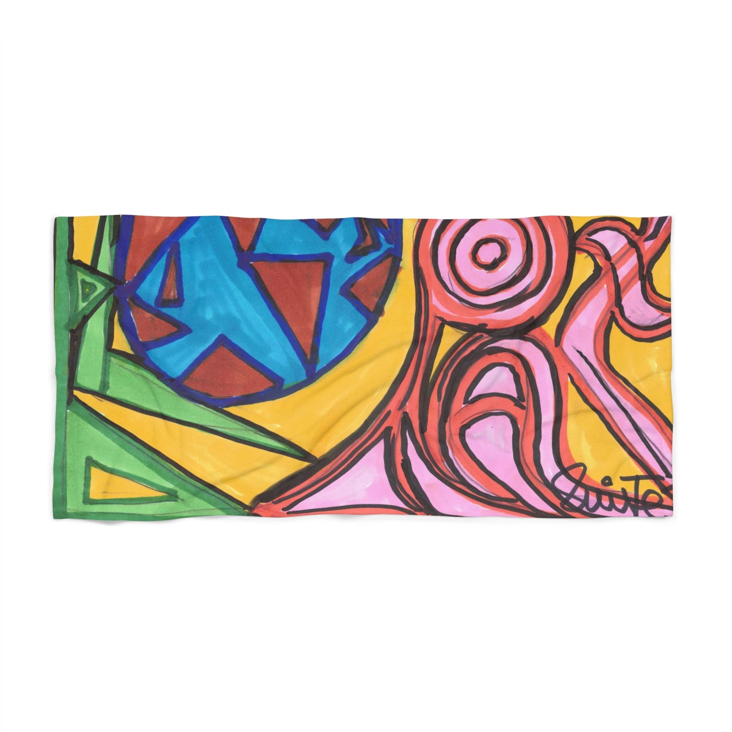 Art 11 Beach Towel from Collection C by LuisFe